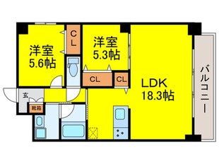 シャンピア堺の物件間取画像